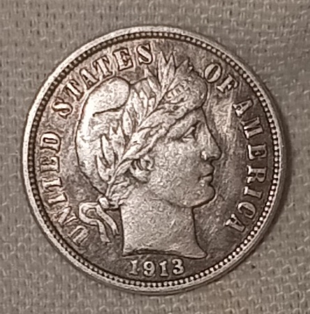 1913-Philadelphia-Barber-Dime.-My-1-St-Real-Coin!